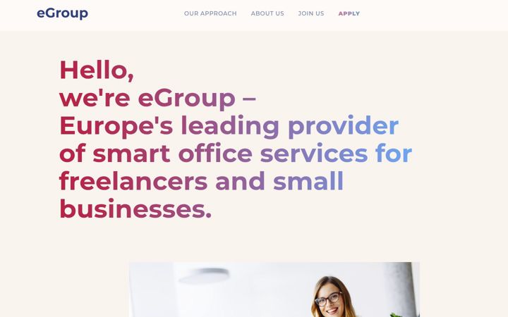 Screenshot of egroup.io