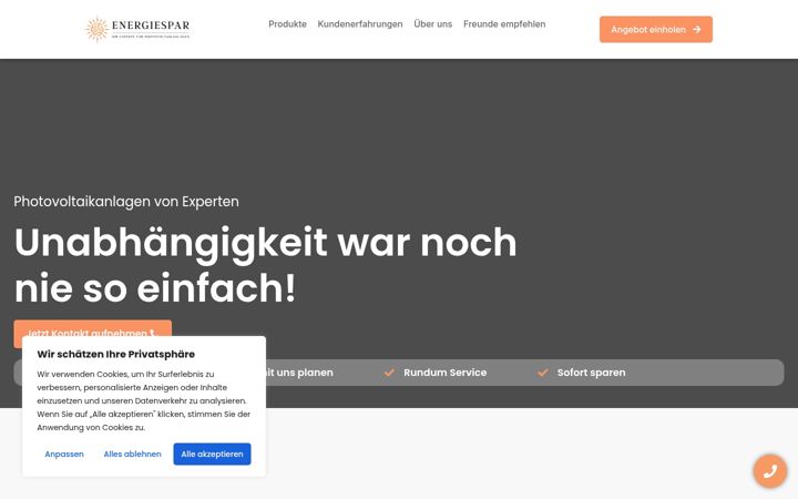 Screenshot of egs-solar.de