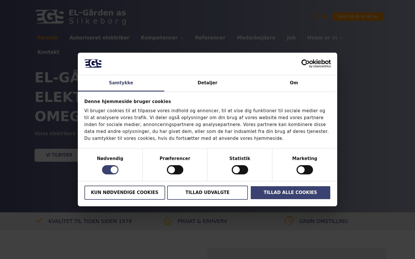 Screenshot des Einwilligungsbanners vor jeglicher Interaktion