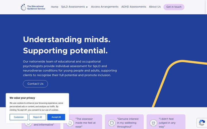 Screenshot of egs.org.uk
