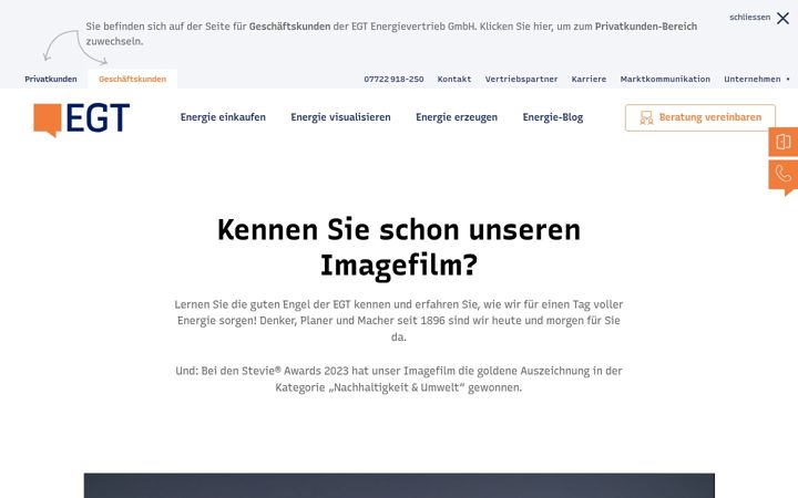 Screenshot of egt-energievertrieb.de