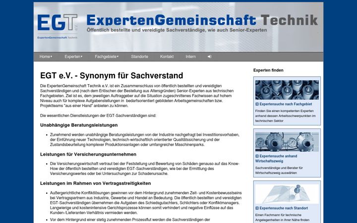 Screenshot of egt-ev.de