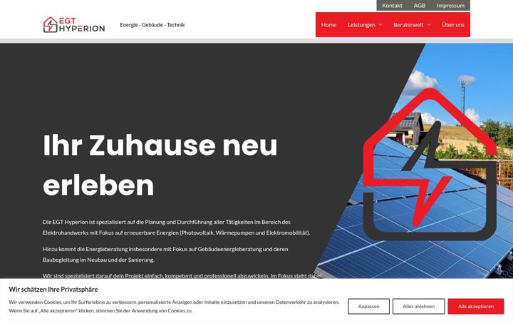 Screenshot of egt-hyperion.de