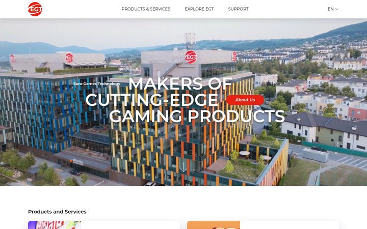 Screenshot of egt.com