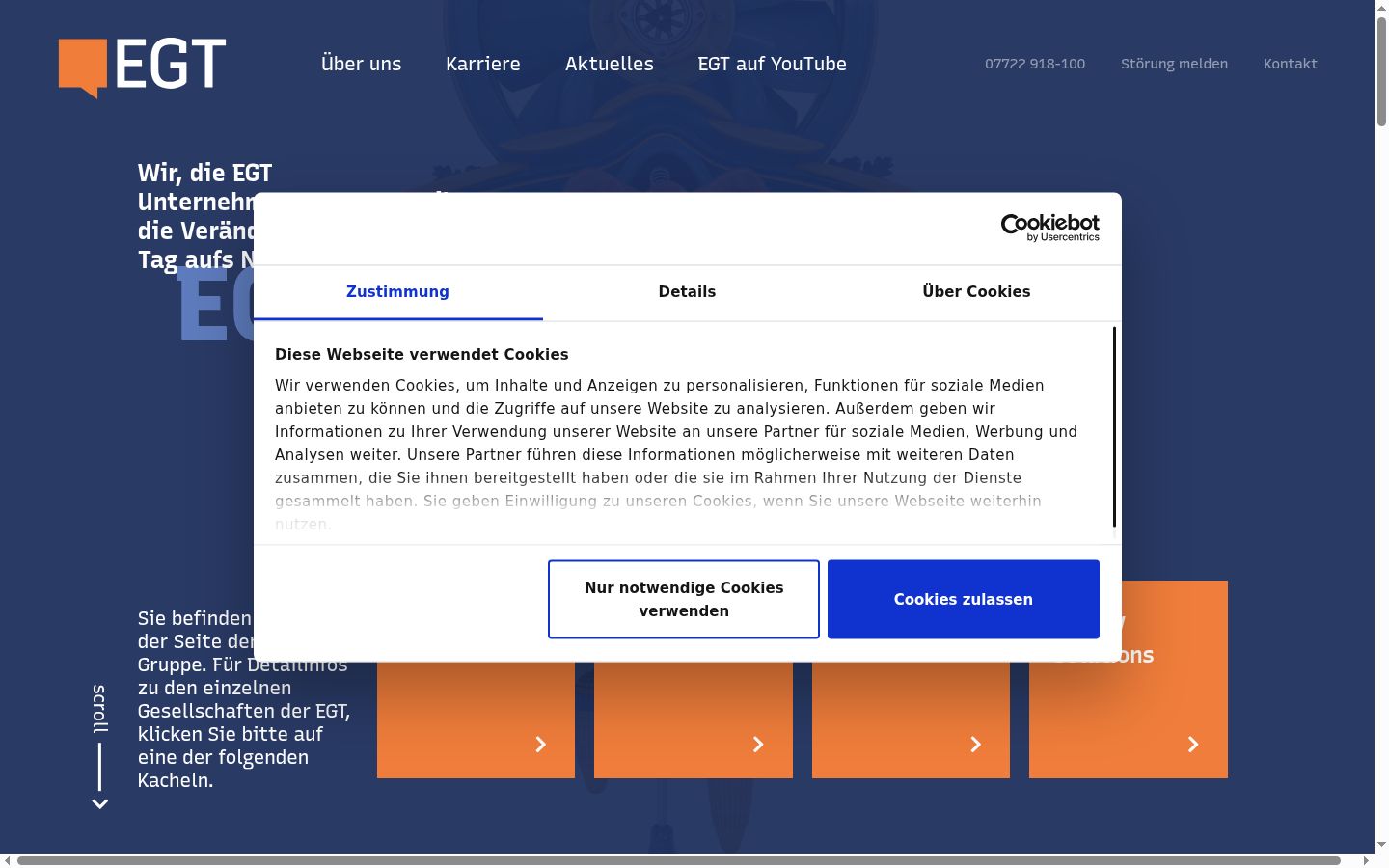 Screenshot tal-banner tal-kunsens muri qabel kwalunkwe interazzjoni