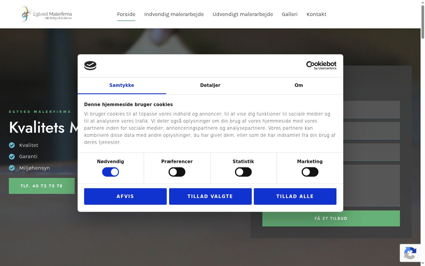 Sutikimo reklamjuostės, rodytos prieš bet kokią sąveiką, ekrano kopija