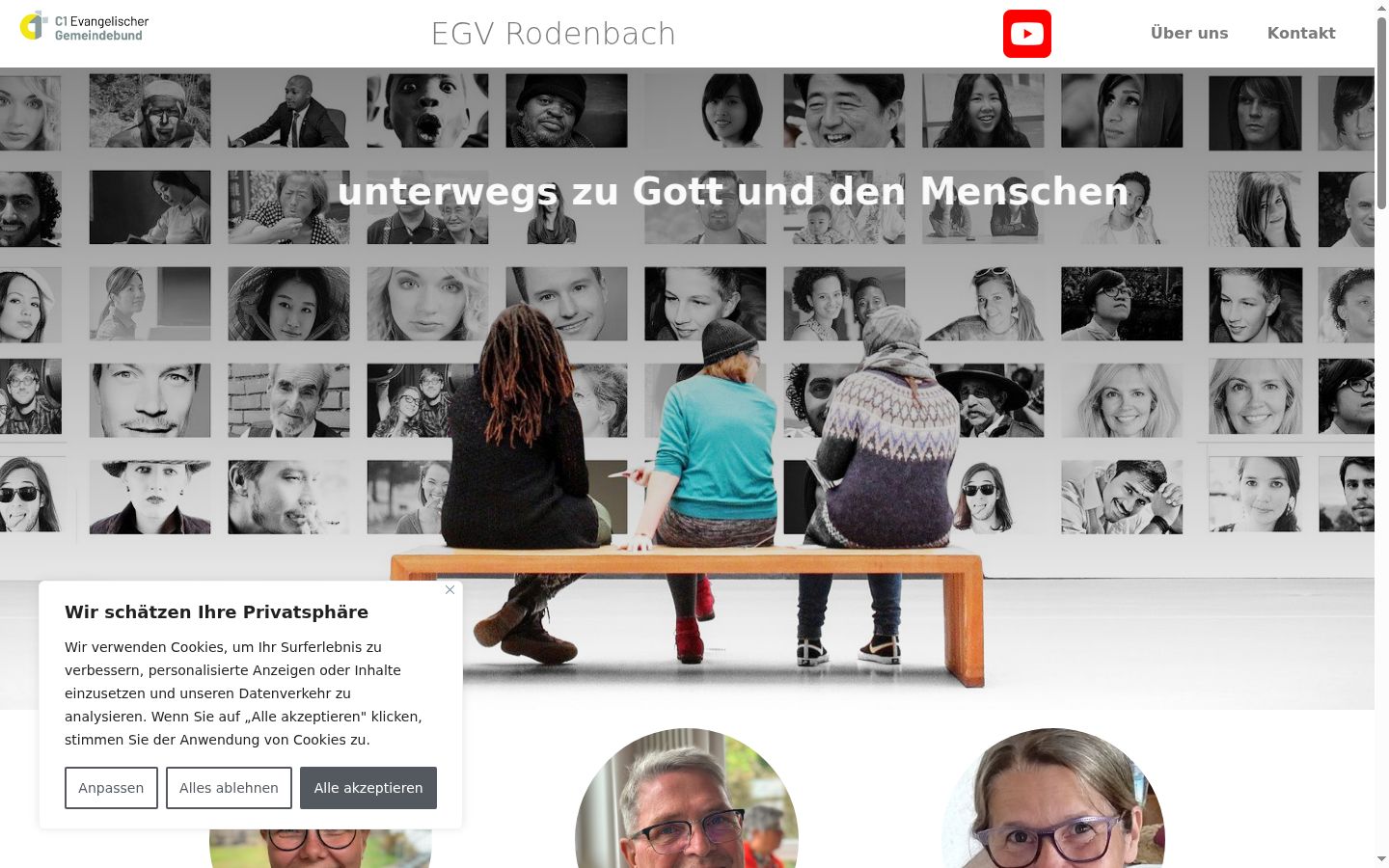 Capture d'écran de la bannière de consentement affichée avant toute interaction