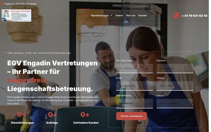 Screenshot of egvengadinvertretungen.ch