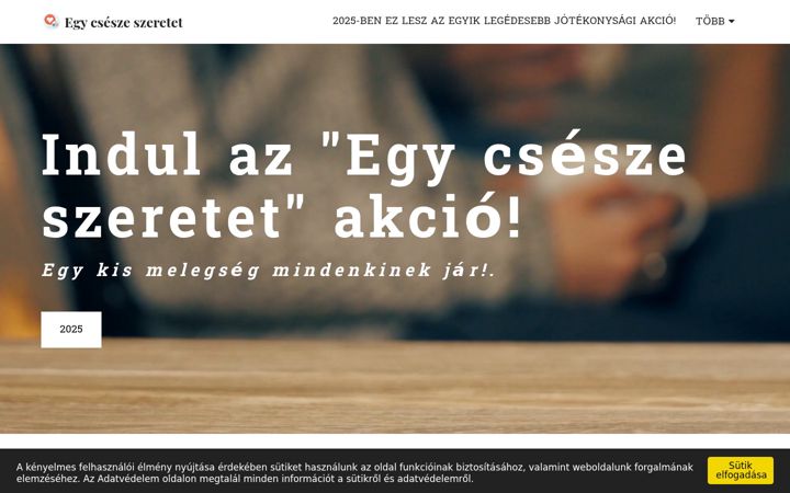 Screenshot of egycseszeszeretet.com