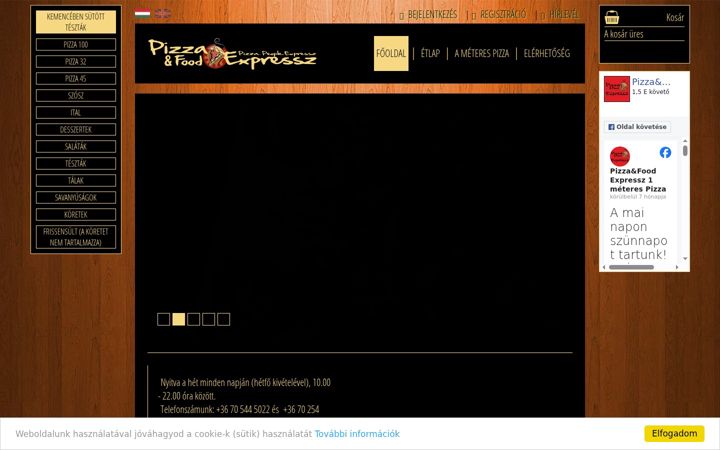 Screenshot ta' egymeterpizza.hu