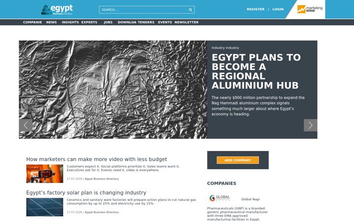 Screenshot of egypt-business.com