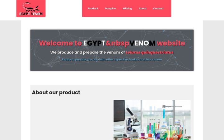 Screenshot of egypt-venom.com