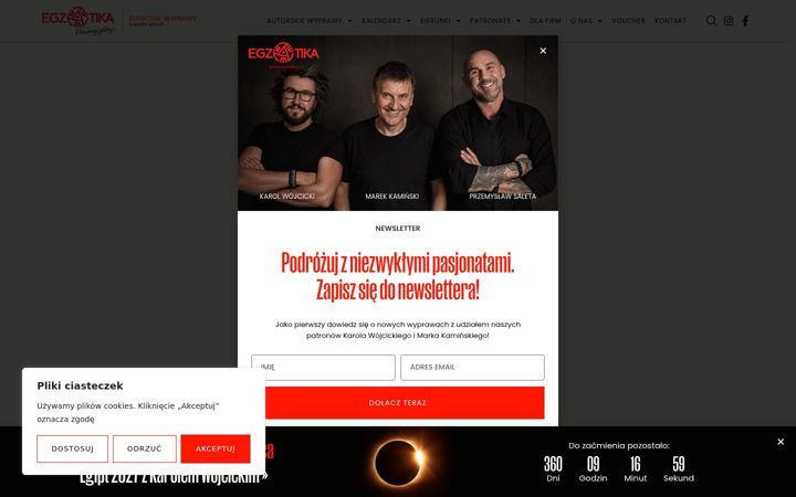 Snímek obrazovky egzotika.pl