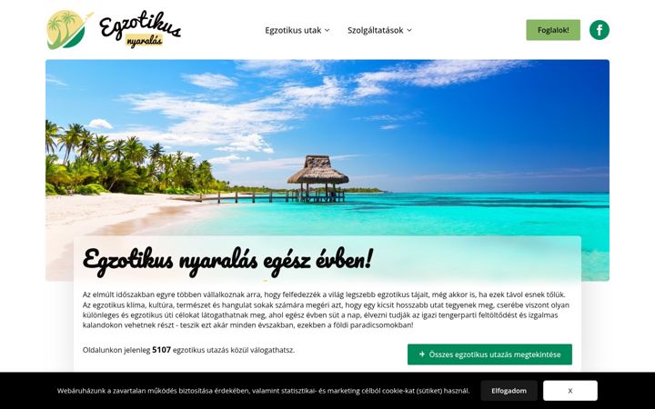 Screenshot of egzotikus-nyaralas.hu