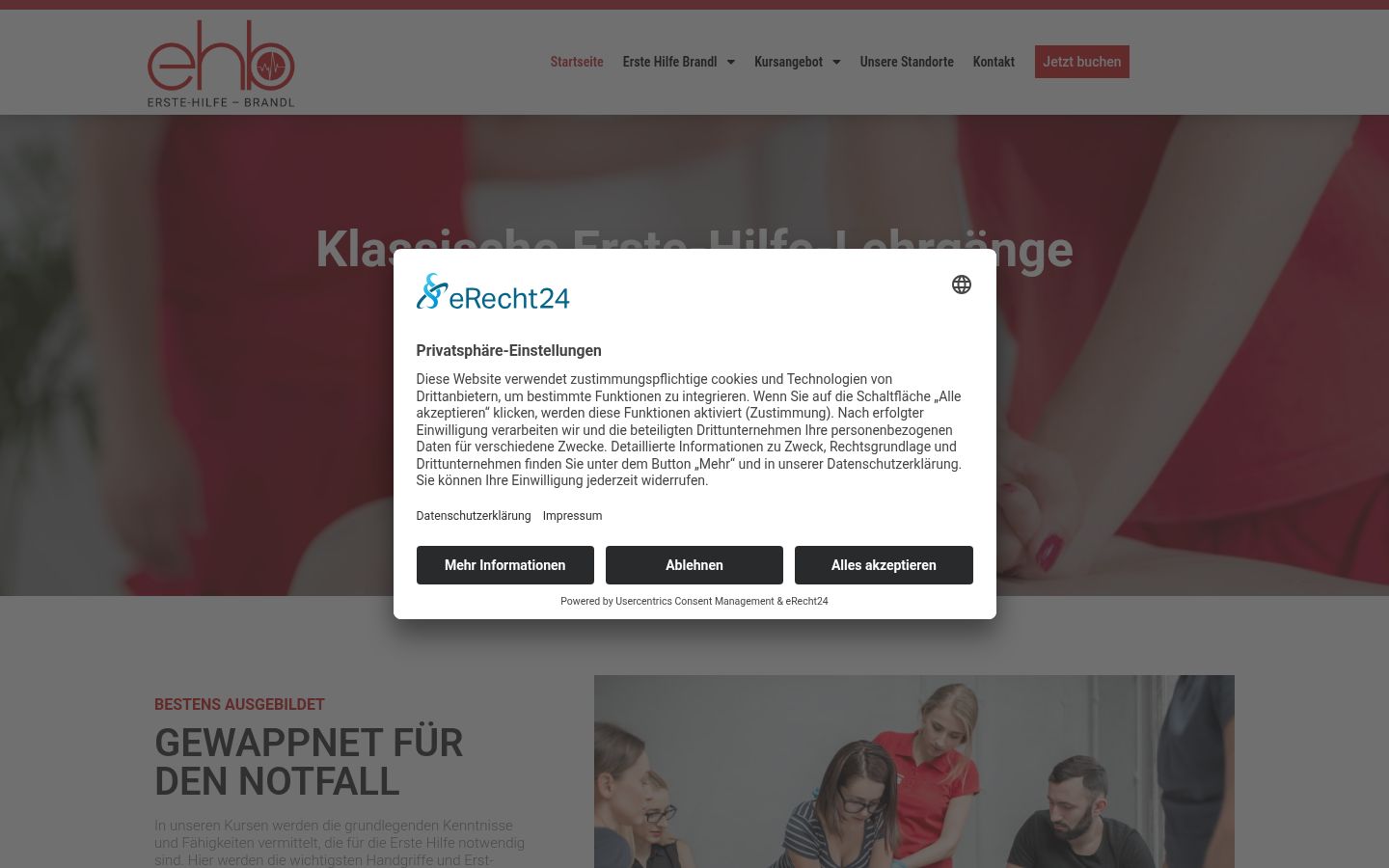 Zrzut ekranu banera zgody wyświetlanego przed jakąkolwiek interakcją