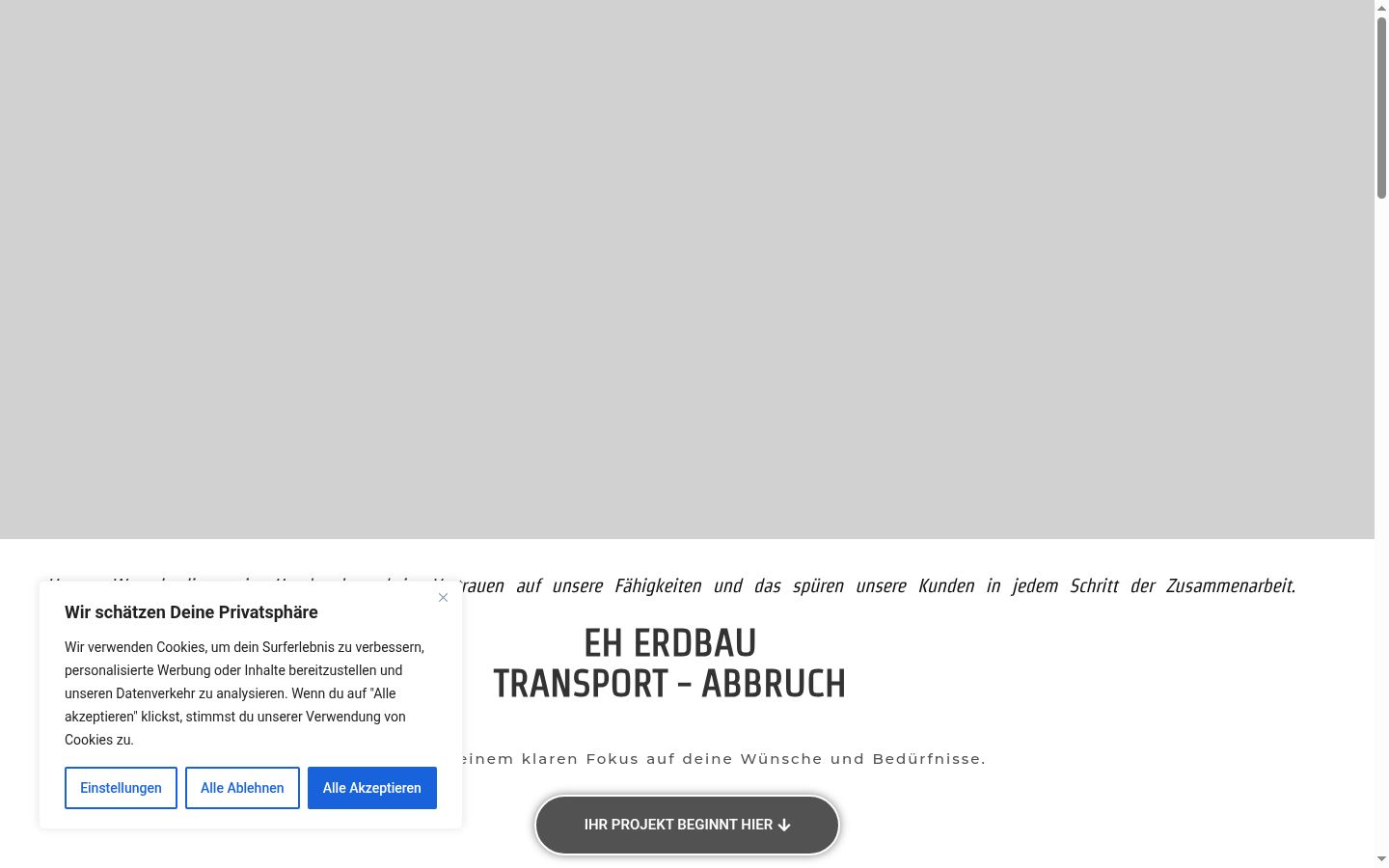 Snímek obrazovky baneru souhlasu zobrazeného před jakoukoli interakcí