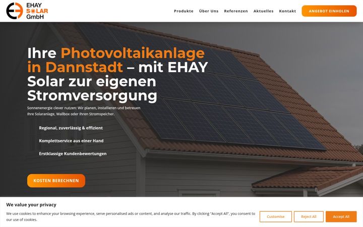 Zrzut ekranu eha-solar.de