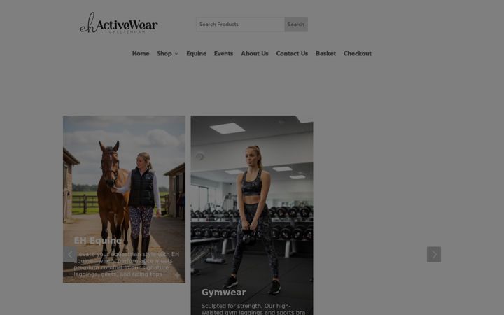 Screenshot του ehactivewear.co.uk