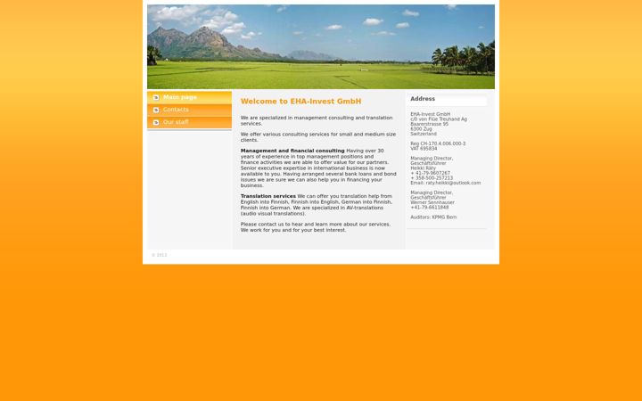 Screenshot of ehainvest.com