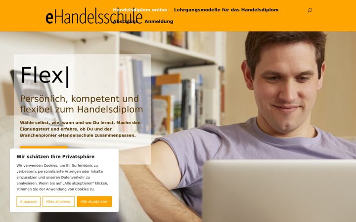 Screenshot of ehandelsschule.ch