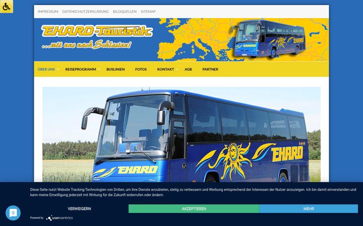 Zrzut ekranu ehard-touristik.de