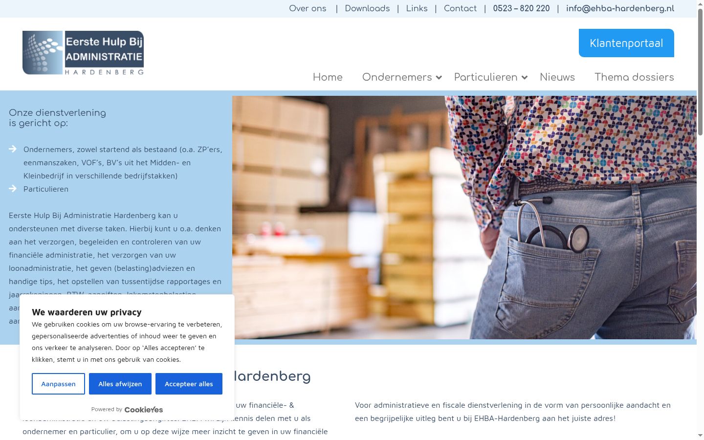Screenshot tal-banner tal-kunsens muri qabel kwalunkwe interazzjoni