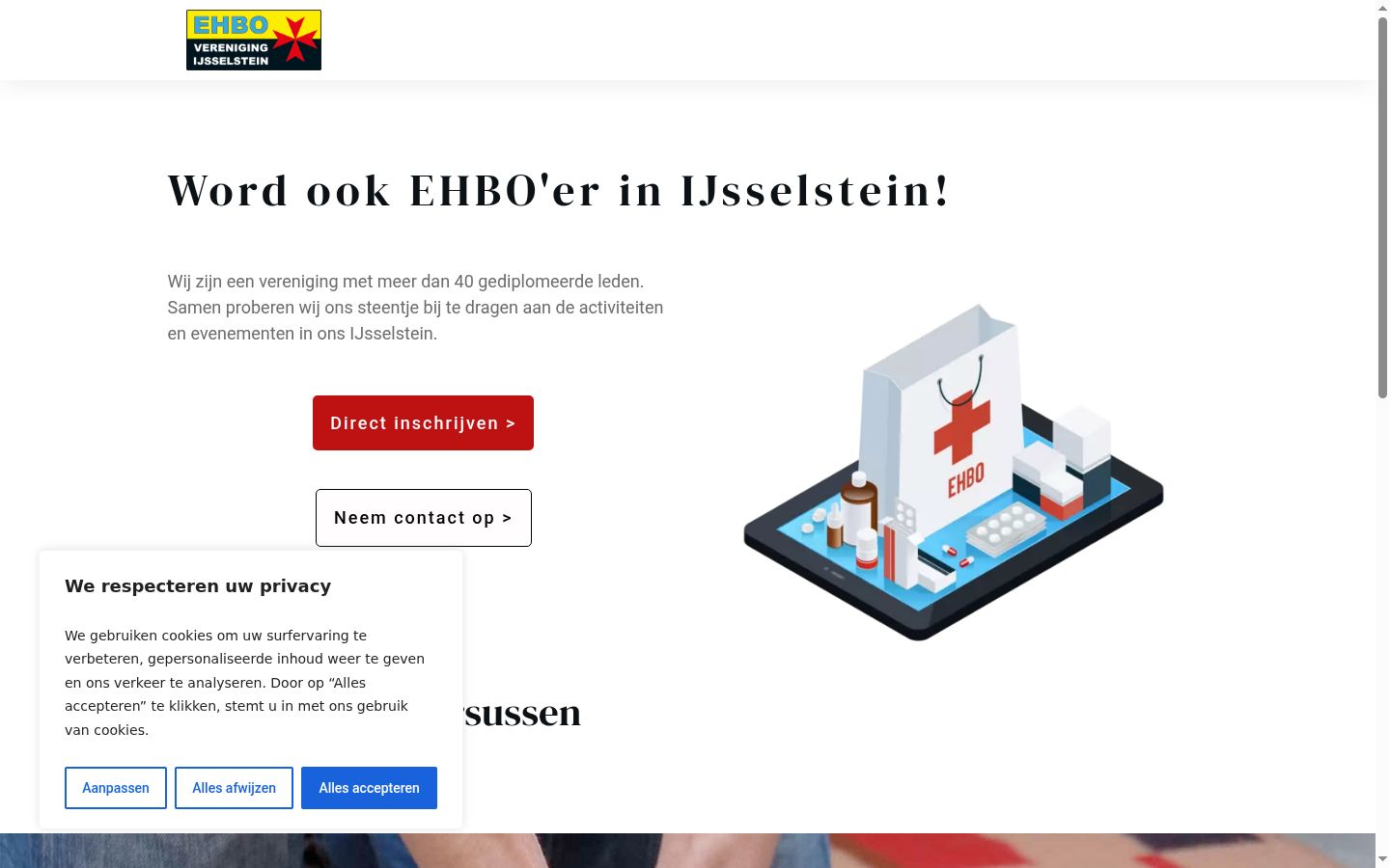 Screenshot del banner di consenso mostrato prima di qualsiasi interazione