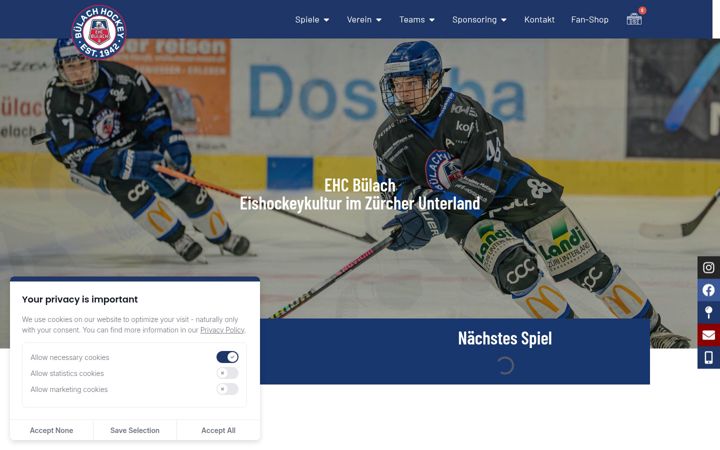 Screenshot of ehc-buelach.ch