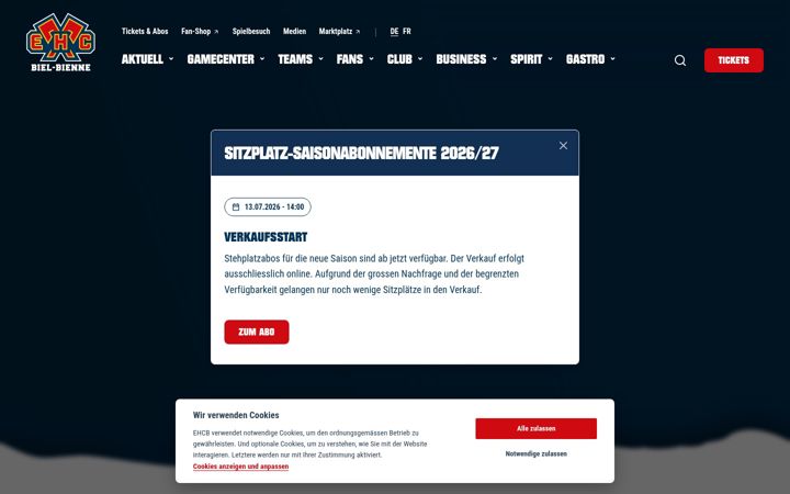 Screenshot of ehcb.ch