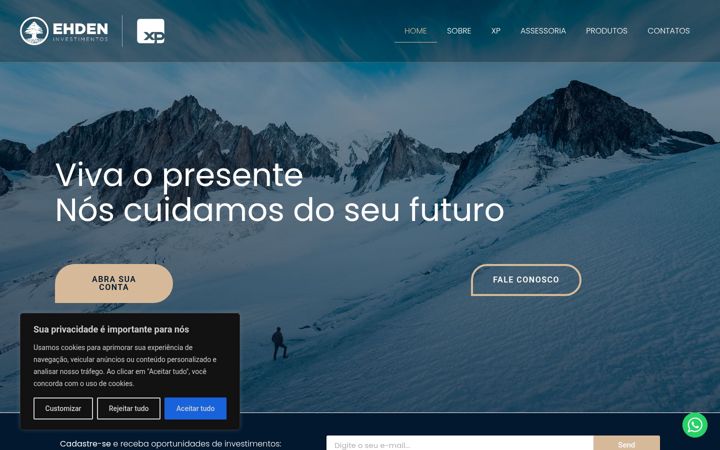 Snímek obrazovky ehdeninvestimentos.com.br