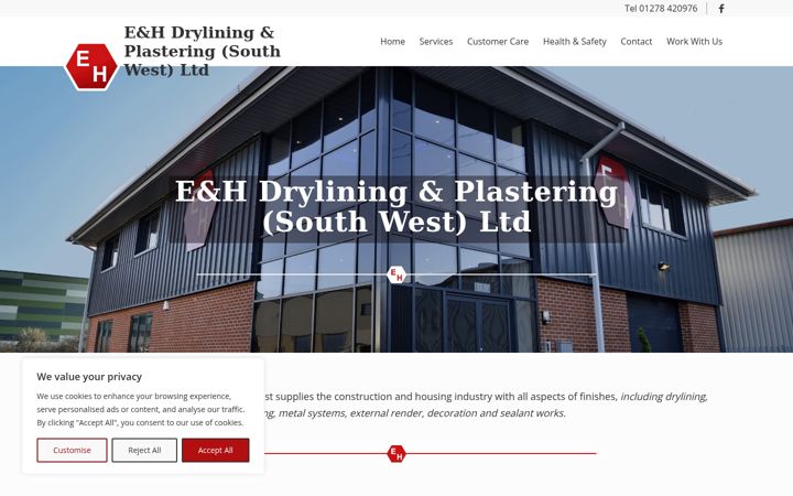 Screenshot του ehdryliningsw.co.uk