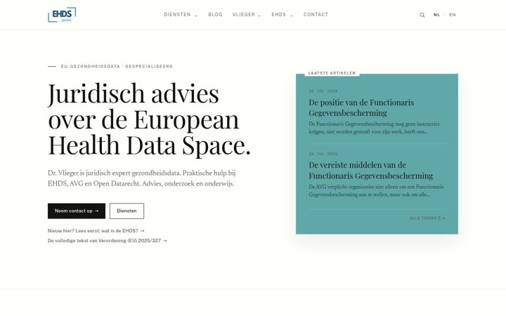 Screenshot ta' ehds-jurist.nl