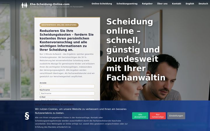 Screenshot of ehe-scheidung-online.com