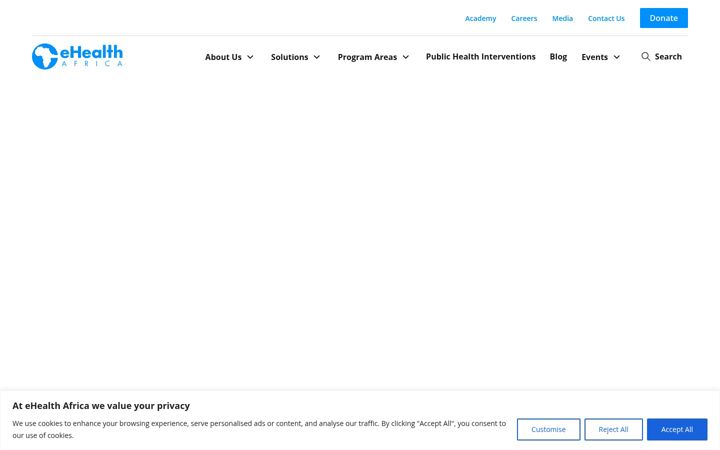 Snímek obrazovky ehealthafrica.org