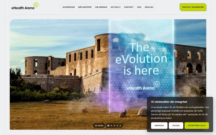 Screenshot of ehealtharena.se