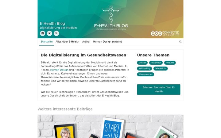 Ekrānuzņēmums no ehealthblog.de