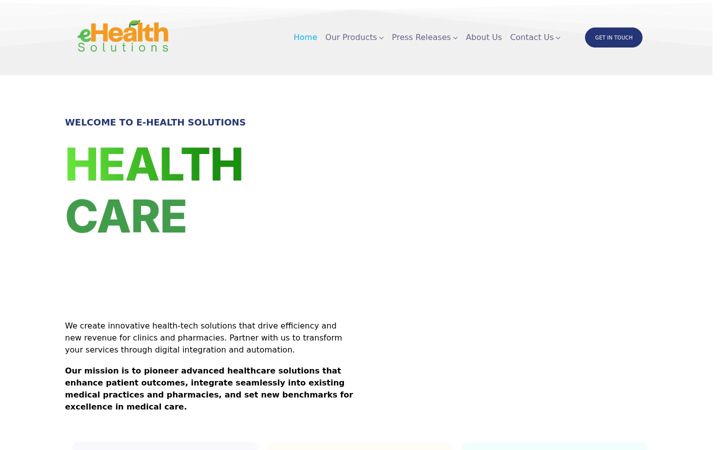 Screenshot του ehealthsolutions.co.uk