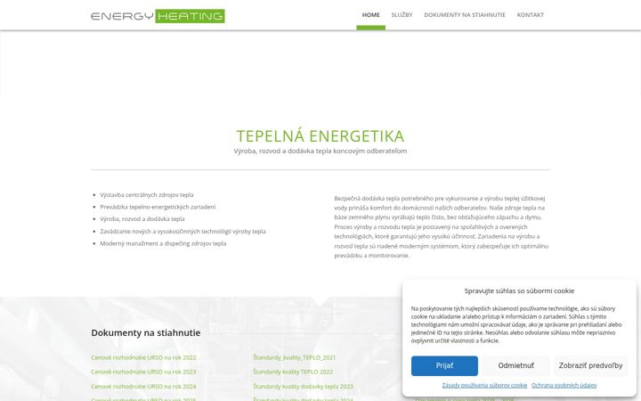 Screenshot of eheating.sk