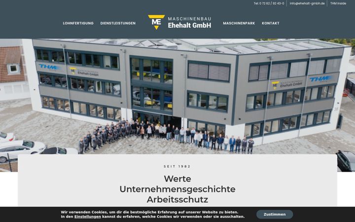 Ekrānuzņēmums no ehehalt-gmbh.de