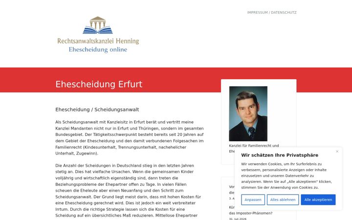 Captura de ecrã de ehescheidung-erfurt.de
