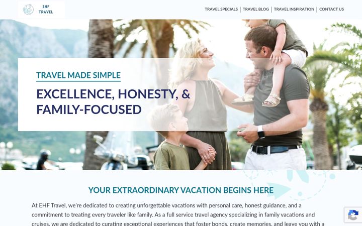 Screenshot of ehftravel.com