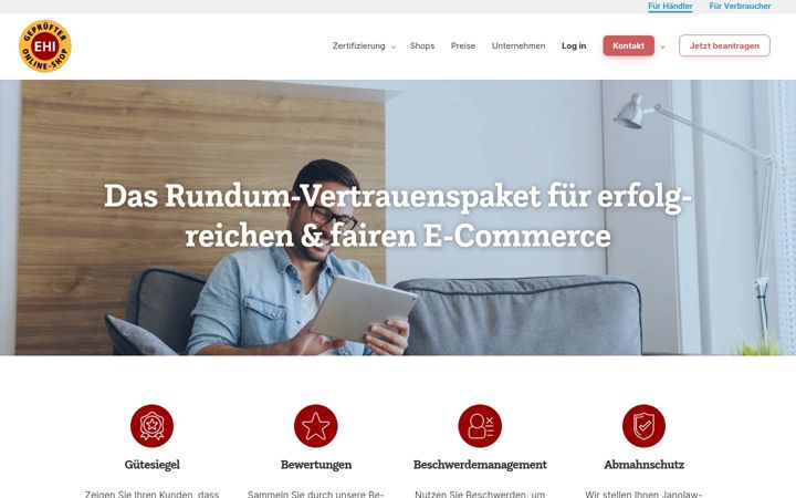 Screenshot of ehi-siegel.de