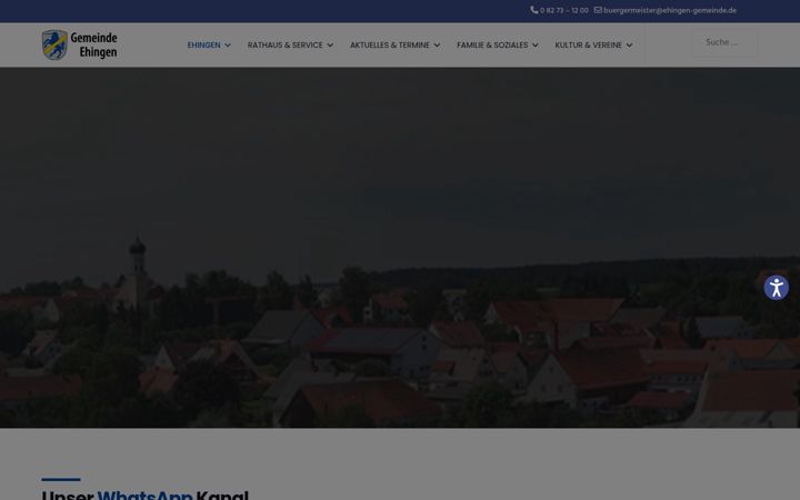 Captura de ecrã de ehingen-gemeinde.de