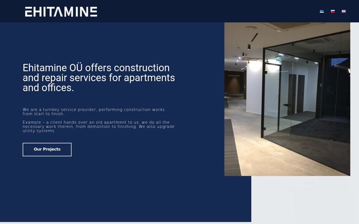 Screenshot of ehitamine.com