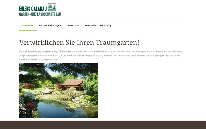 Zrzut ekranu ehlers-galabau.de