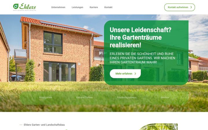 Zrzut ekranu ehlers-gartenbau.de