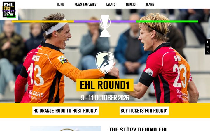 Screenshot of ehlhockey.tv
