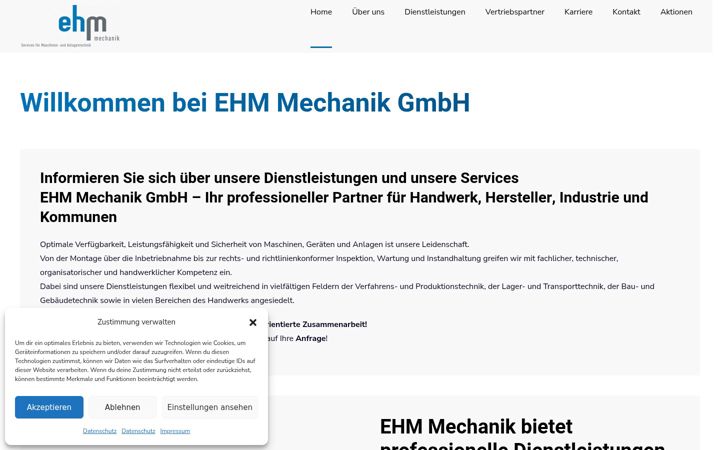 Zrzut ekranu ehm-mechanik.de