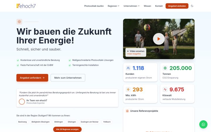 Ekrānuzņēmums no ehoch7.de