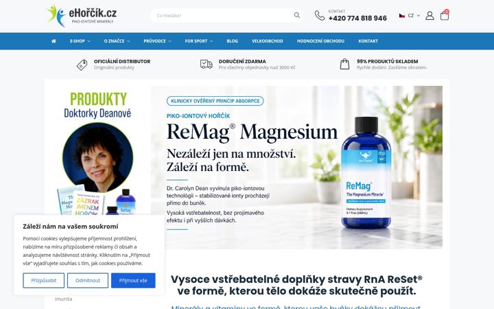 Ekraanipilt saidist ehorcik.cz